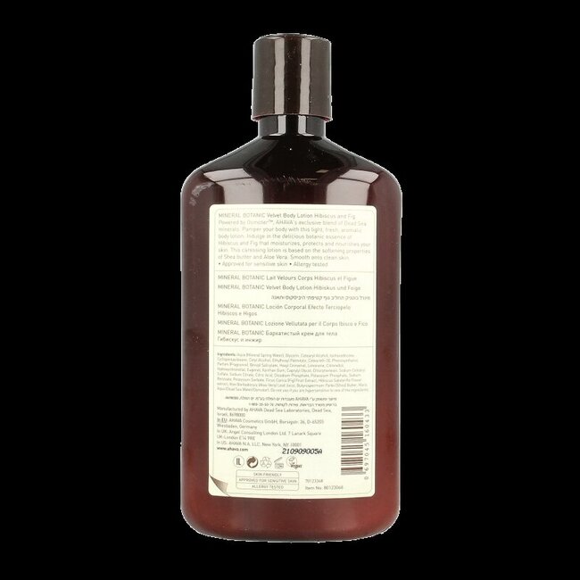 Ahava Mineral Botanic bodylotion hibiscus 500 Milliliter