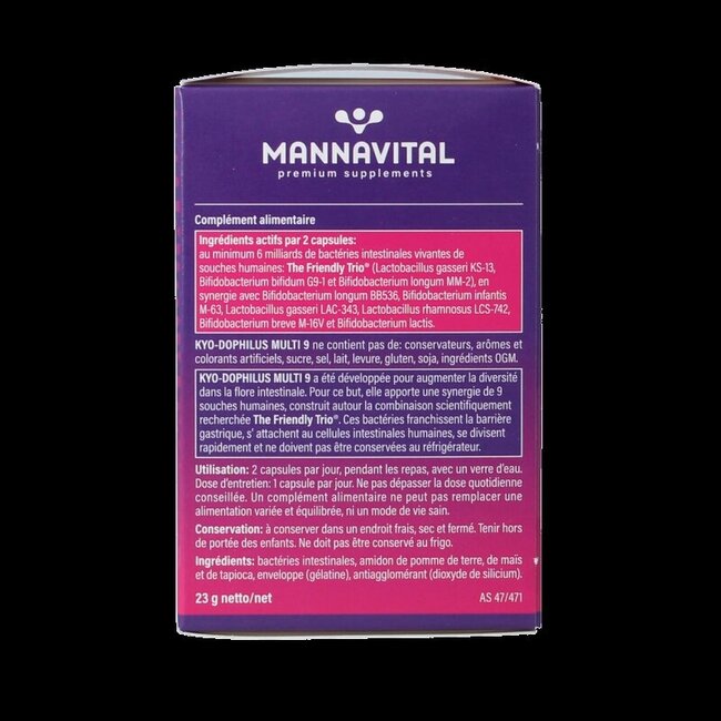 Mannavital Kyo dophilus multi 9 60 gélules