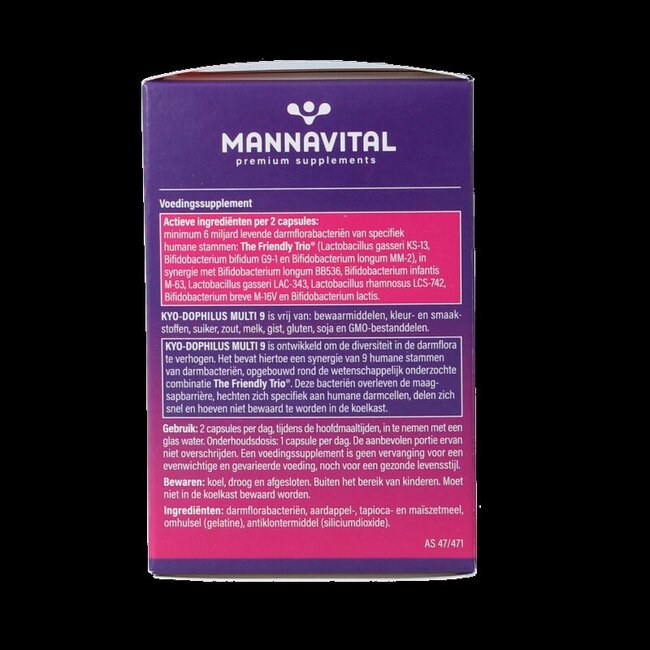 Mannavital Kyo dophilus multi 9 60 Capsules