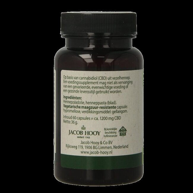 Jacob Hooy CBD Capsules 20 mg 60 gélules