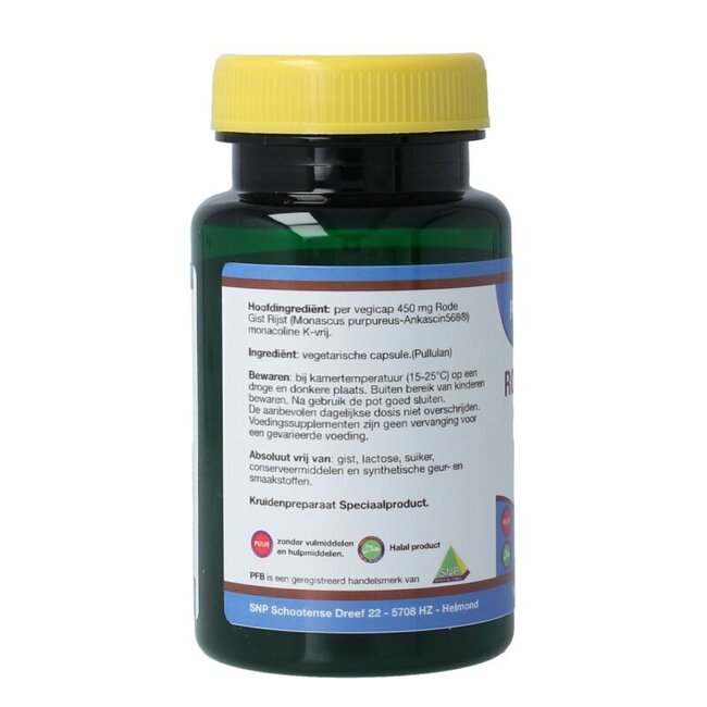 SNP Riz rouge de levure sans monacoline K pur 30 gélules végétales