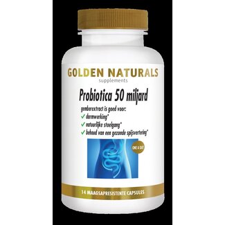 Golden Naturals Golden Naturals Probiotica 50 miljard 14 Vegetarische capsules