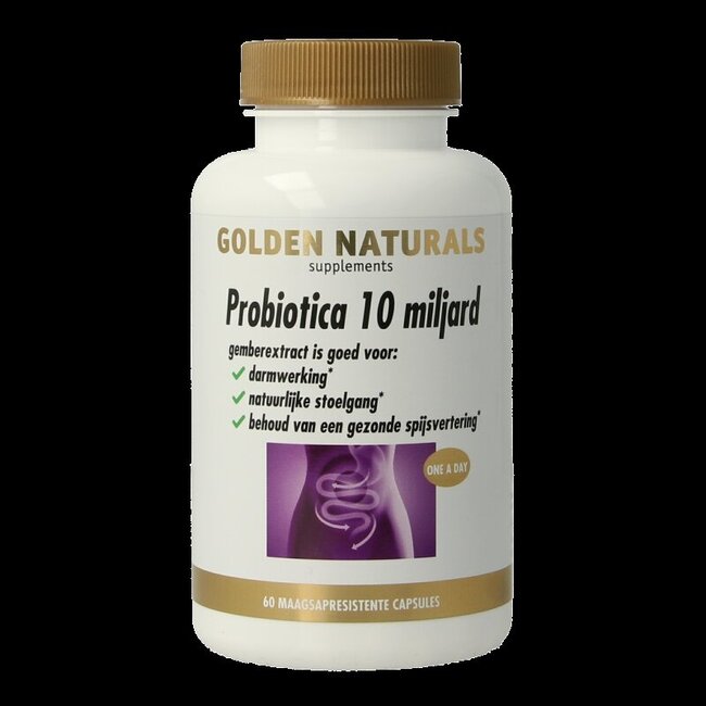 Golden Naturals Probiotica 10 miljard 60 Vegetarische capsules