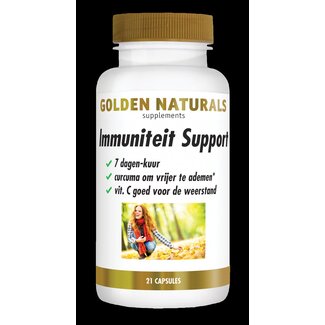Golden Naturals Golden Naturals Immuniteit support 7 dagen kuur 21 Vegetarische capsules
