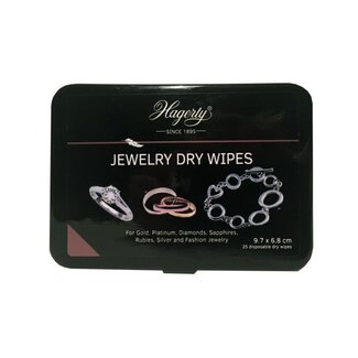 Hagerty Jewelry dry wipes 25 Stuks