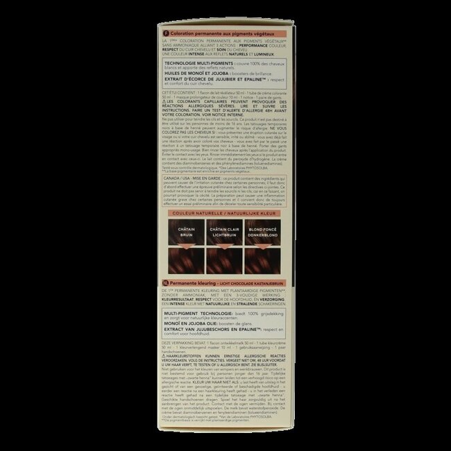 Phyto Paris Phytocolor collection 5.35 chatain clair chocolat 1 Stuks