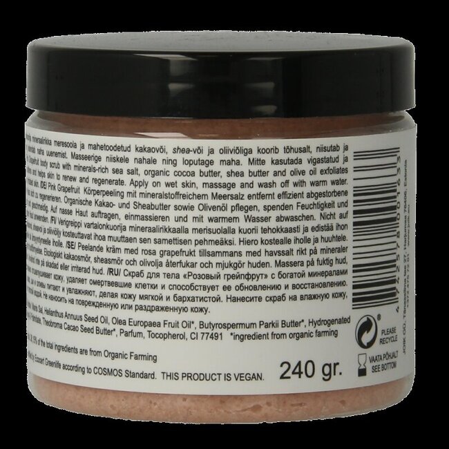 Joik Organics Pink grapefruit sea salt scrub vegan 240 Gram
