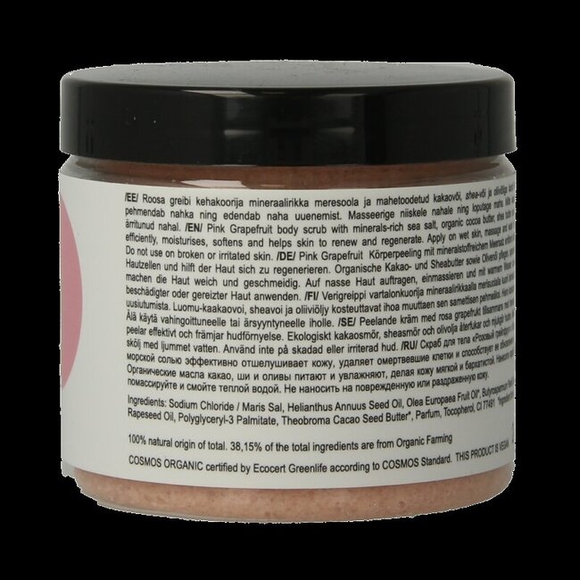 Gommage au sel de mer pamplemousse rose Joik Organics vegan 240 g