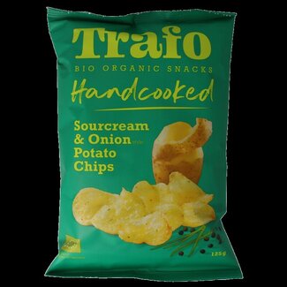 Trafo Trafo Chips handcooked sour cream & onion bio 125 Gram