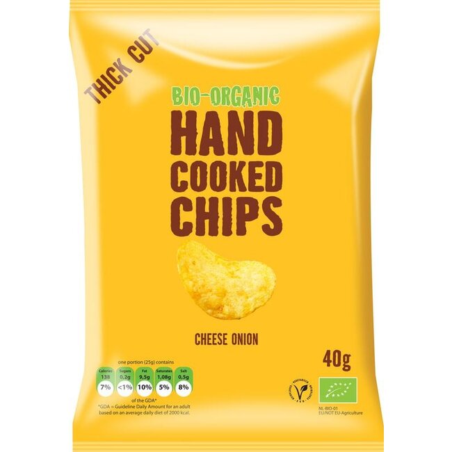 Trafo Chips handcooked kaas & ui bio 40 Gram