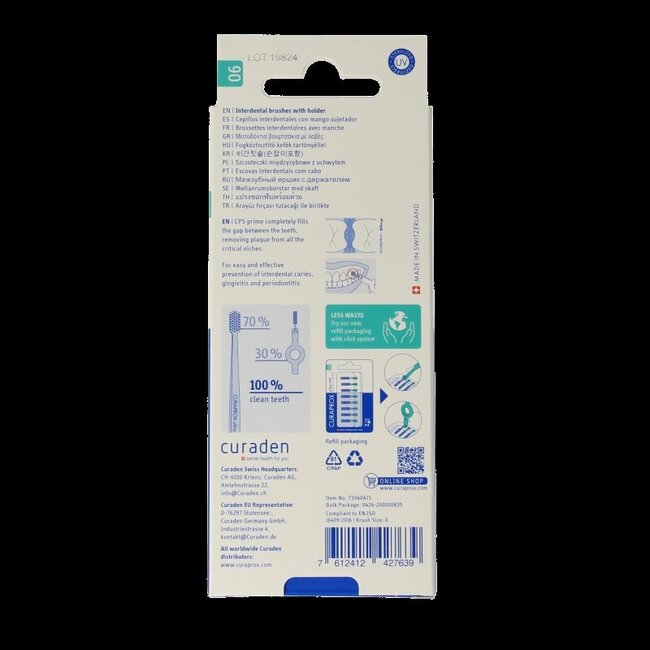 Curaprox CPS 06 prime start rager set turquoise 2.2 mm 1 Set