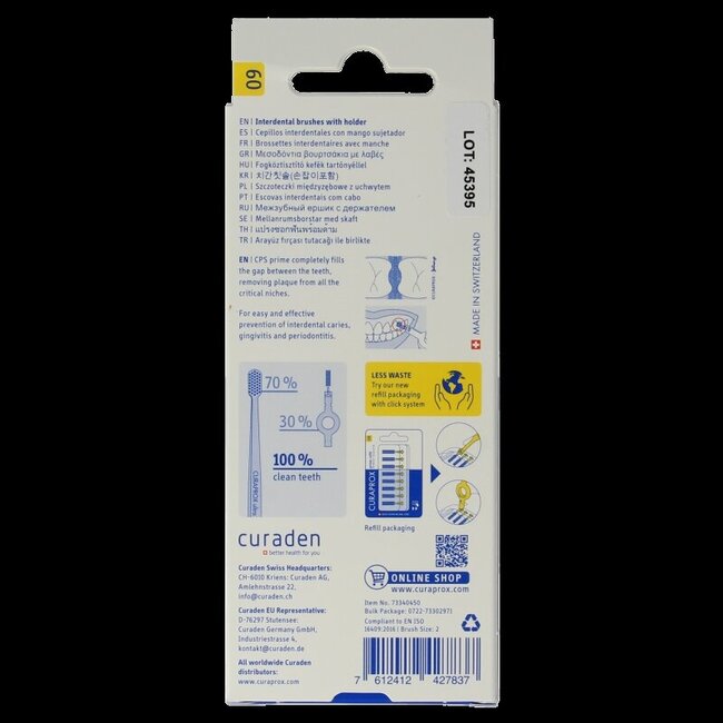 Curaprox Prime start rager 09 geel 4 mm 5 Stuks