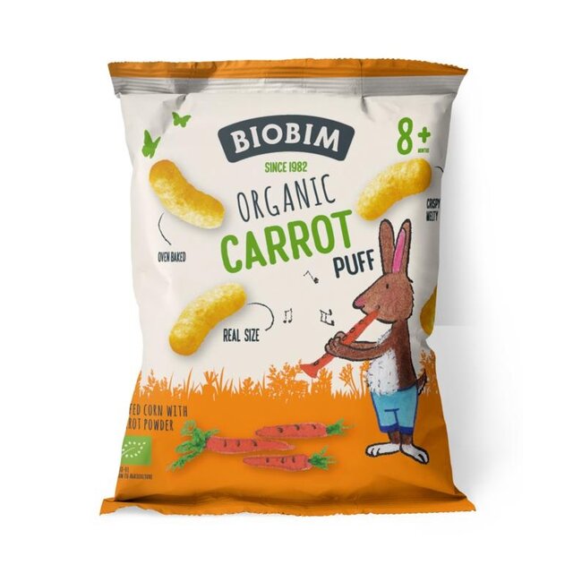 Carrot puff 8+ maanden bio 20 Gram
