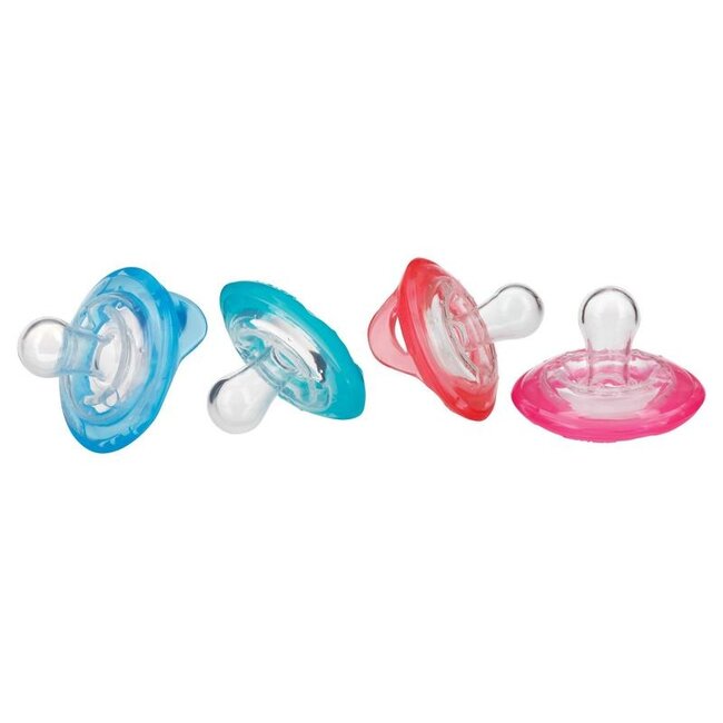 Nuby Natural flex cherry fopspeen 6-36 mnd groen/blauw 1 Stuks