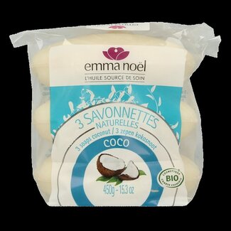Emma Noel Savon à la noix de coco Emma Noël - Lot de 3