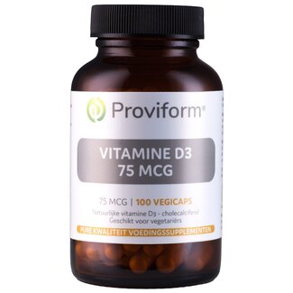 Proviform Proviform Vitamine D3 75mcg 100 Vegetarische capsules