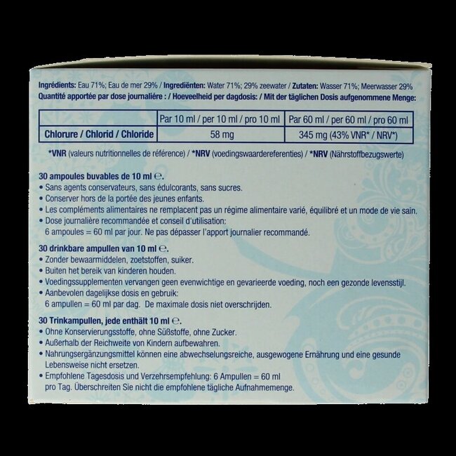 Quinton Isotonic 30 ampoules de 10 ml