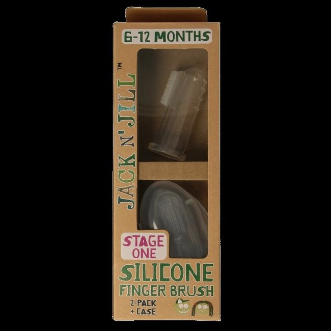 Jack N Jill Silicone finger brush 2 Stuks
