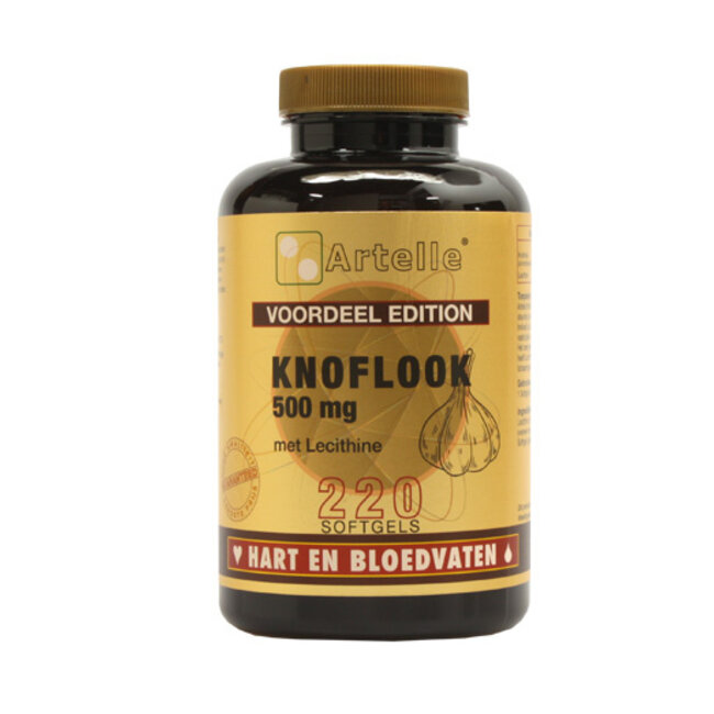 Artelle Knoflook 500mg + 250mg lecithine 220 Softgels