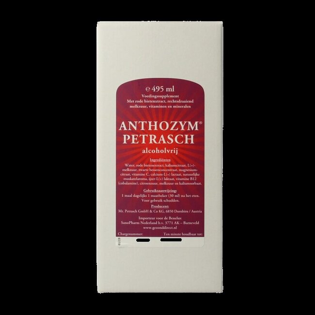 Petrasch Anthozym alcoholvrij 495 Milliliter