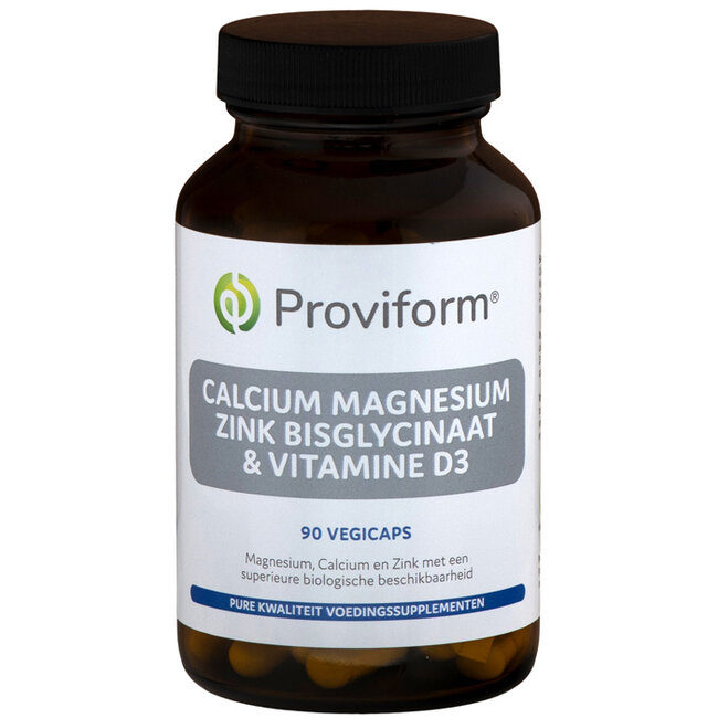Proviform Calcium magnesium zink bisglycinaat & D3 90 Vegetarische capsules