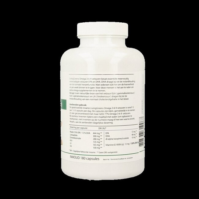 Complexe Livinggreens Oméga 3-6-9 180 Capsules