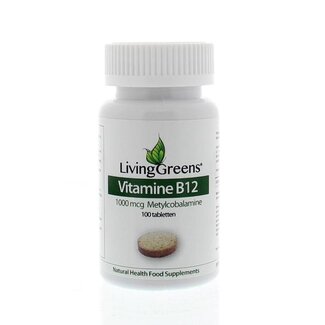 Livinggreens Livinggreens Vitamine B12 methylcobalamine 1000mcg 100 Tabletten
