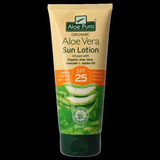 Optima Optima Aloe pura organic aloe vera zonnelotion SPF25 200 Milliliter