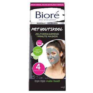 Biore Biore Zelfverwarmend 1 minuut masker  4 Stuks