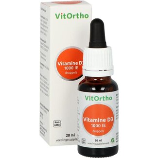 VitOrtho VitOrtho Vitamine D3 1000IE druppels 20 Milliliter