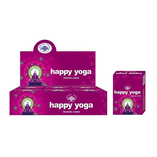 Green Tree Kegelwierook happy yoga 10 Stuks