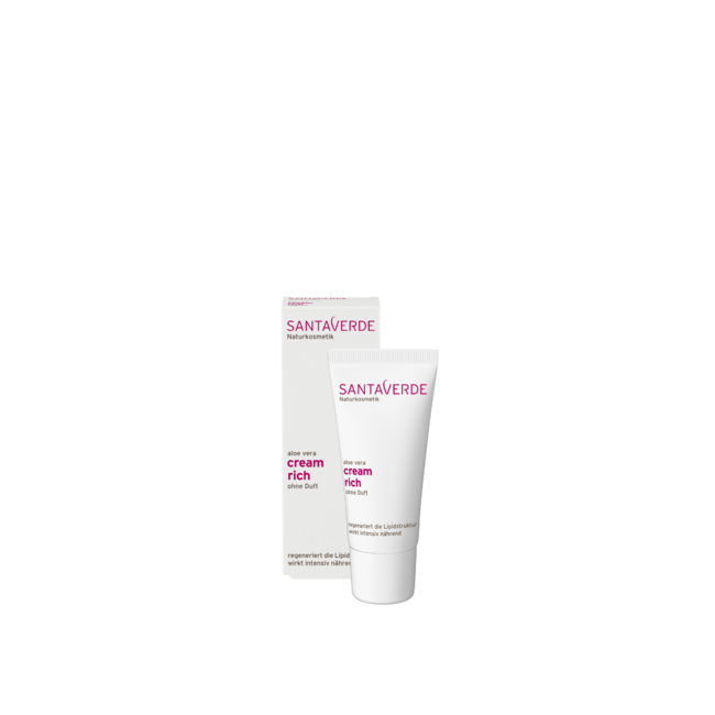 Santaverde Aloe vera cream rich parfumvrij 30 Milliliter