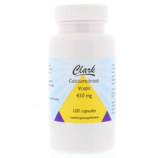 Clark Clark Calcium citraat 450mg 100 Vegetarische capsules