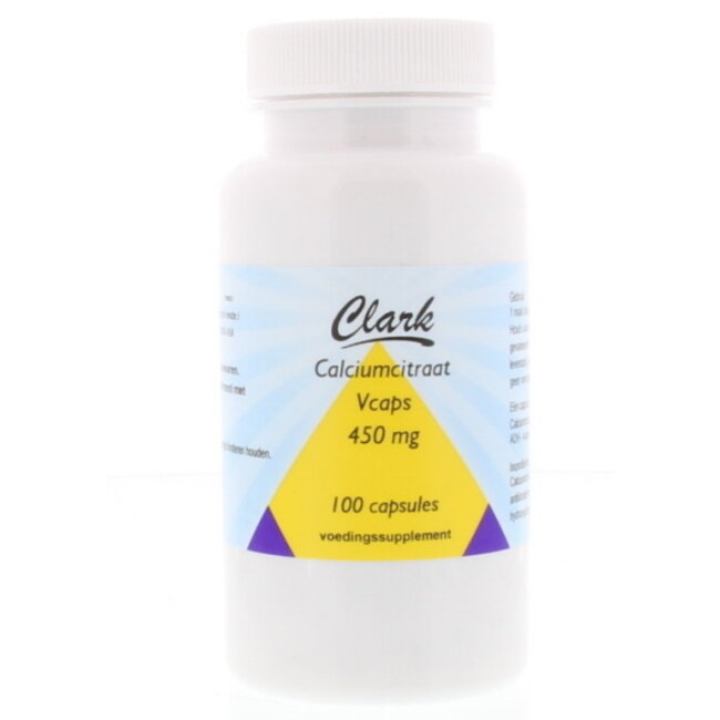 Clark Calcium citraat 450mg 100 Vegetarische capsules