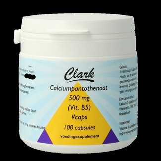 Clark Clark Vitamine B5 acide pantothénique 500 mg 100 gélules végétales