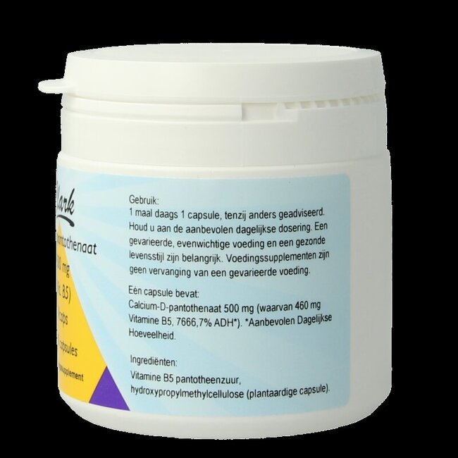 Clark Vitamine B5 acide pantothénique 500 mg 100 gélules végétales