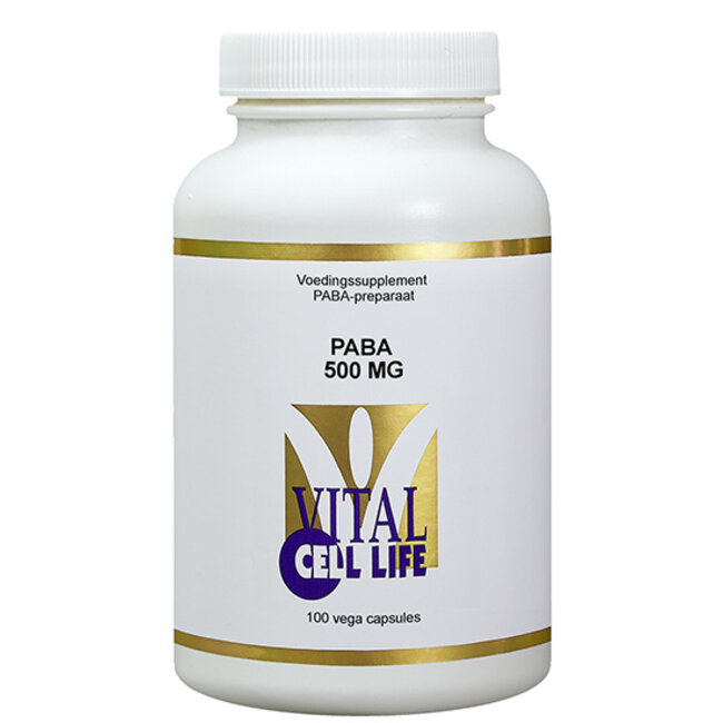Vital Cell Life PABA 500mg 100 Vegetarische capsules