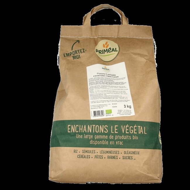 Primeal 5 Granen vlokken bio 3 Kilogram