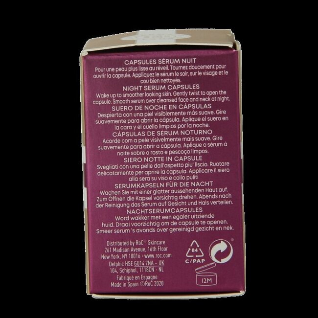 ROC Retinol correxion line smoothing night serum 10 Capsules