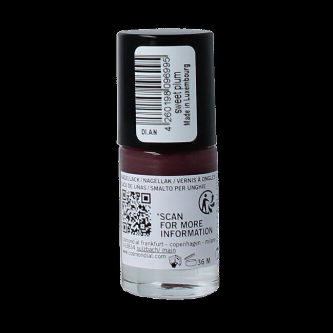 Vernis à ongles vegan Benecos natural beauty Sweet Plum, 20-free, à base de plantes, 5 ml