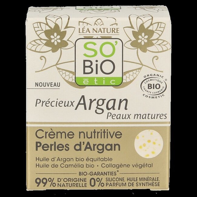 So Bio Etic Argan pearls nourishing cream 50 Milliliter