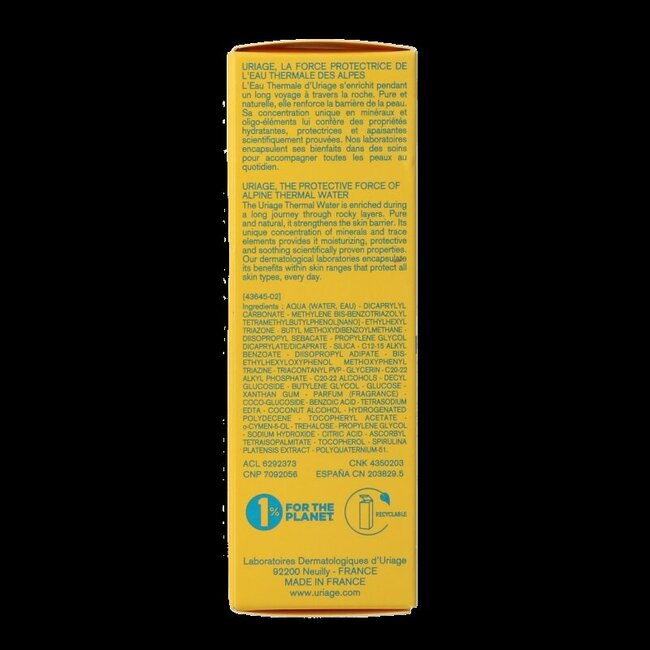 Uriage Sun creme SPF50+ 50 Milliliter