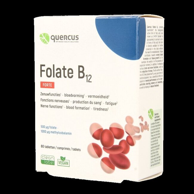 Quercus Folate B12 80 Tabletten