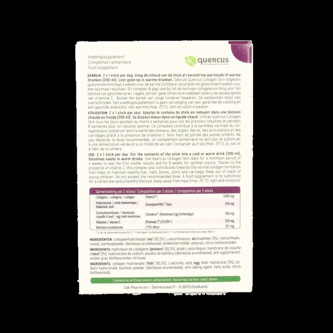 Quercus Collagen Skin 20 Pièces