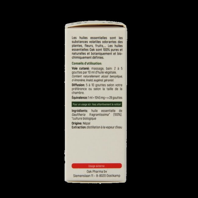 Oak Wintergroen bio 10 Milliliter