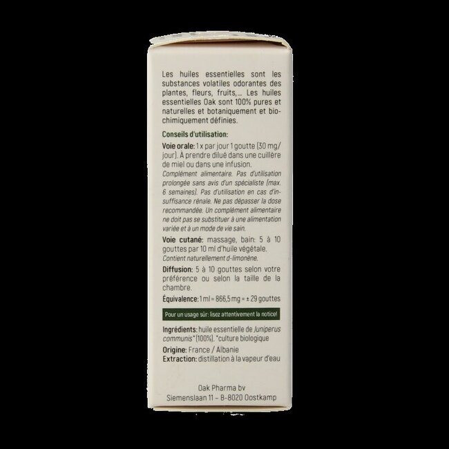 Oak Jeneverbes bio 10 Milliliter