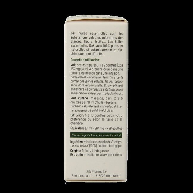 Oak Citroeneucalyptus bio 10 Milliliter