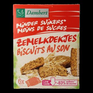 Damhert Damhert Biscuits au son teneur réduite en sucre 150 g