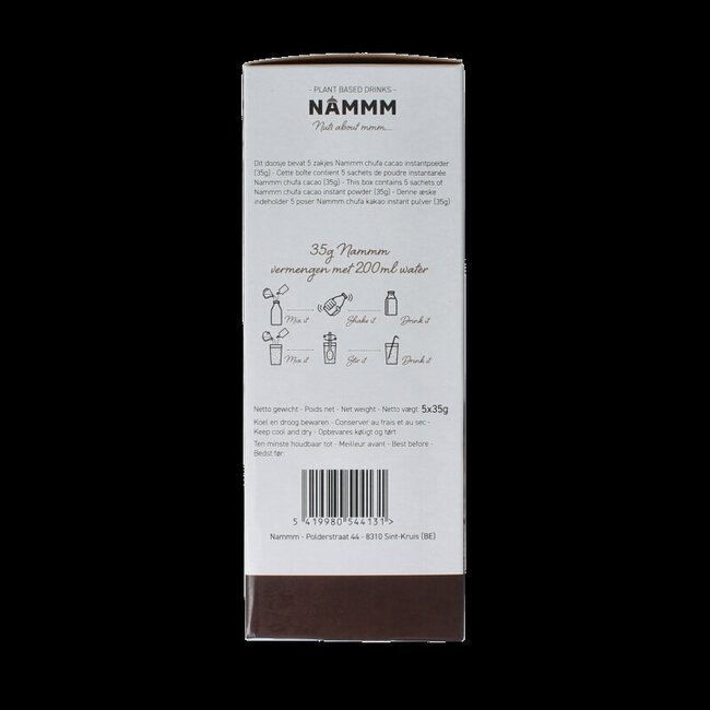 Nammm Chufa drink cacao 5 Sachets
