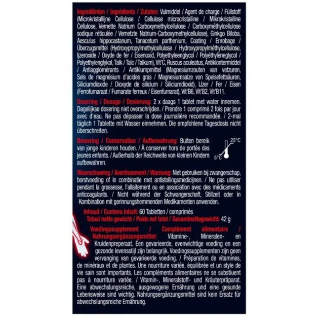 Lucovitaal Soutien de la circulation sanguine 60 comprimés